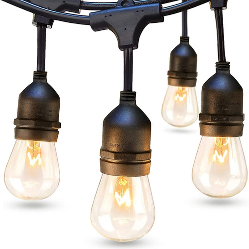 Guirnalda De Luces 15+1 S14 11w Focos 14.6m Exterior Vintage