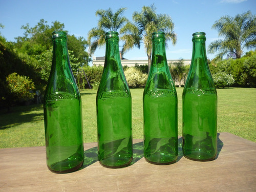 Lote 4 Botellas Agua Villavicencio Antiguas De 500 Cm3 
