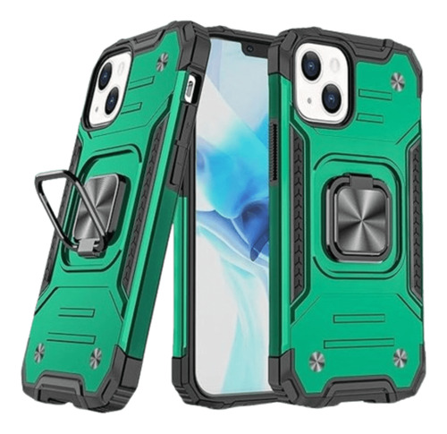 Funda Para Xiaomi Mi 10t Lite Robot Con Aro Verde Antishock