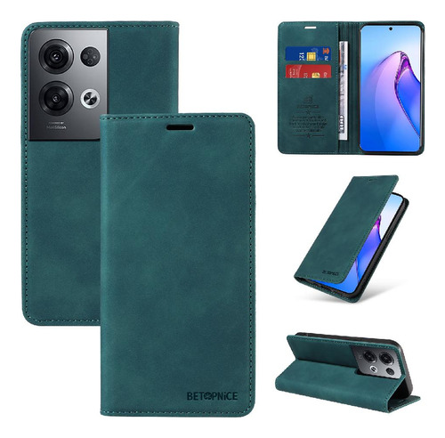 Caso Para Oppo Reno 8 Pro 5g Magnético Folio Cartera Pu