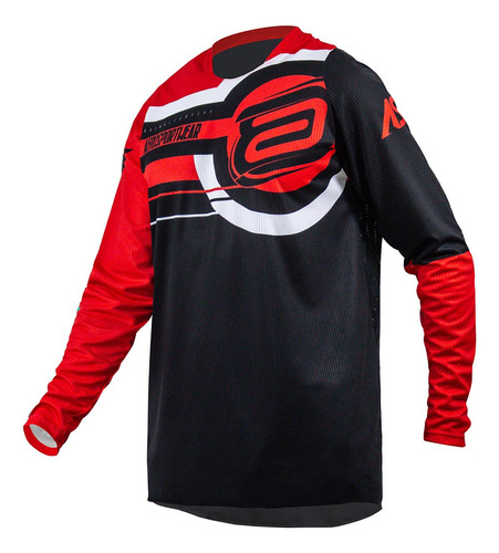 Camisa Motocross Cross Asw Target Vermelho Off Road Moto