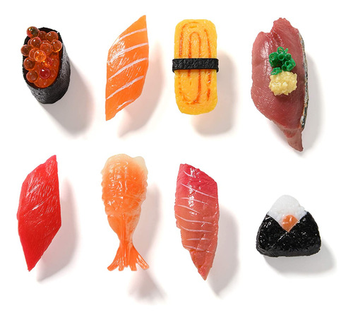 Hey Foly - 8 Imanes Para Refrigerador Estilo Sushi Japones 