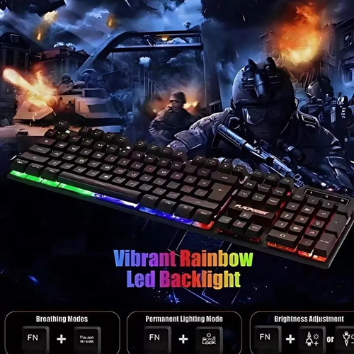 Teclado Y Mouse Set Gamer Sensación Mecánica