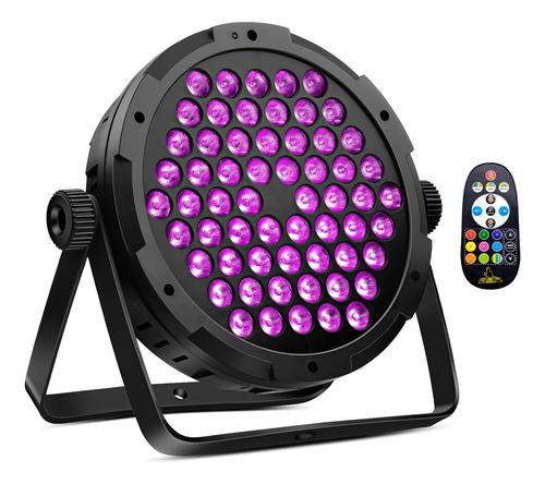 Canhão Par Luz 60 Leds Rgb 90w Dj Refletor Slim Strobo Dmx