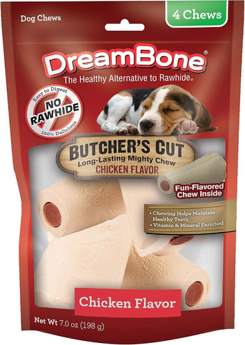 Dreambone Masticables Sin Cuero Crudo, Sabor Pollo 198g