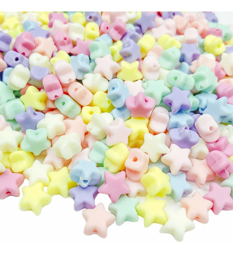 Mulutoo 500 Pcs Color Candy Color Acrlico Star Beads Colori