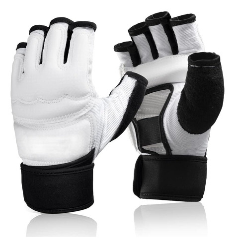 Guantes De Entrenamiento De Taekwondo Blancos Guardamanos