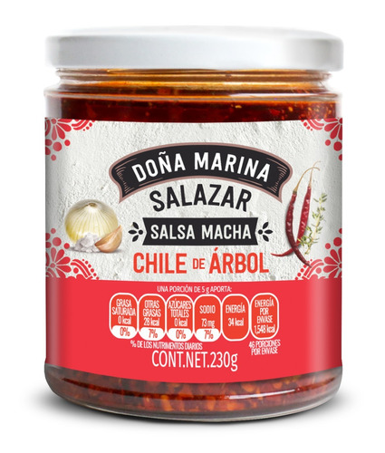 Salsa Macha Chile Árbol Doña Marina Salazar 230g