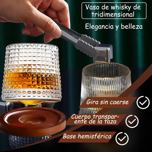 Set 2 Vasos Estilo Nordico Diamante Whiskey Cognac Ron
