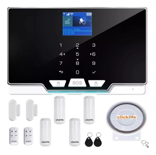 Alarma Casa Gsm Wifi Inalambrica Kit 6 Sensores 4m Y 2p