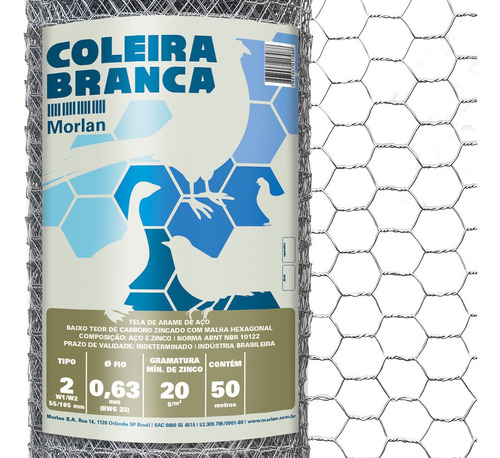 Imagem 2 de 4 de Tela Hexagonal Galinheiro 2 Pol. Fio 23 50x1,80m Morlan