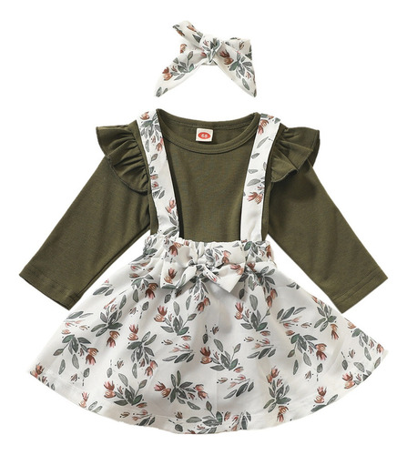 Trajes Infantiles Con Falda Con Tirantes For Niñas, Vestido