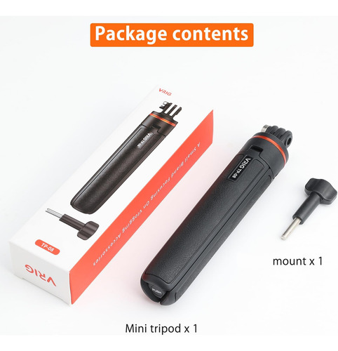 Vrig 201 Mini Trípode Extensible Para Cámara De Acción, De