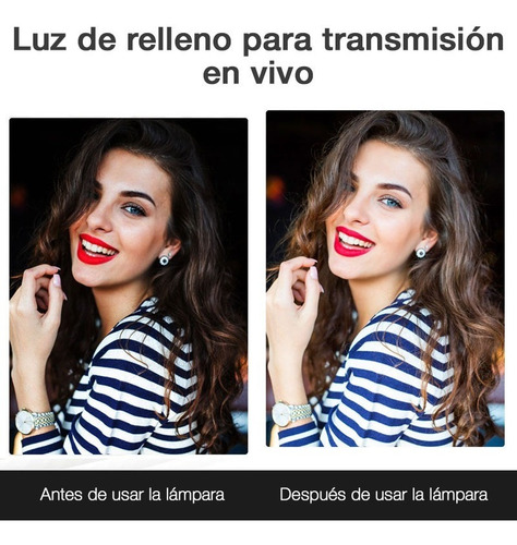 Aro De Luz Led 26 Cm Luz Rgb Calida Fria + Trípode 2.10 Mt
