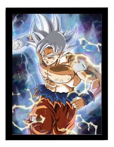 Quadro Decorativo Dragon Ball Goku Instinto Superior 33x43cm