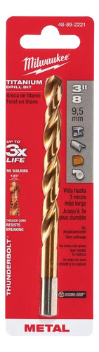 Broca Para Metal Milwaukee 48-89-2221 Recubierta Titanio 3/8