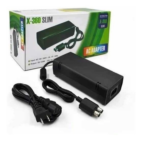 Fonte Bivolt Xbox 360 2 Pinos + Cabo De Força