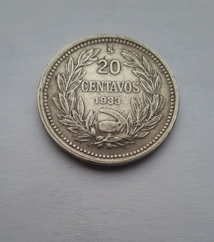 4 Monedas Antiguas Chile 20 Centavos Y 2 De 5 Centavos (Usado)