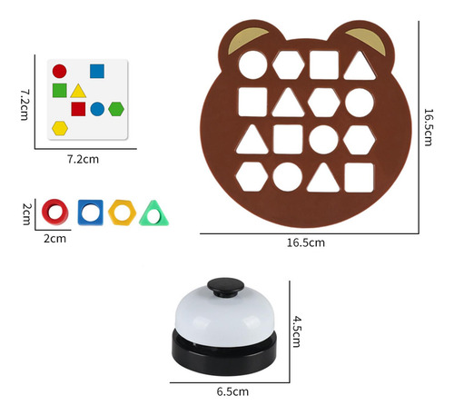 Juego De Mesa De Aprendizaje De Colores Juego De Con Campana