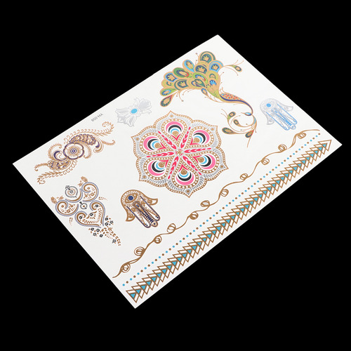 Tatuaje Metálico Temporal Tatuajes Flash Desechables 5