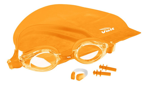 Set De Natación Voit Adventure Adulto Goggles Transparentes Color Naranja