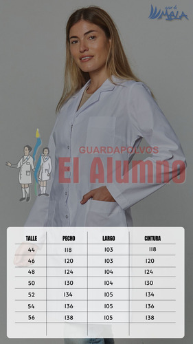 Guardapolvo Recto Adulto El Alumno Arciel - 6201