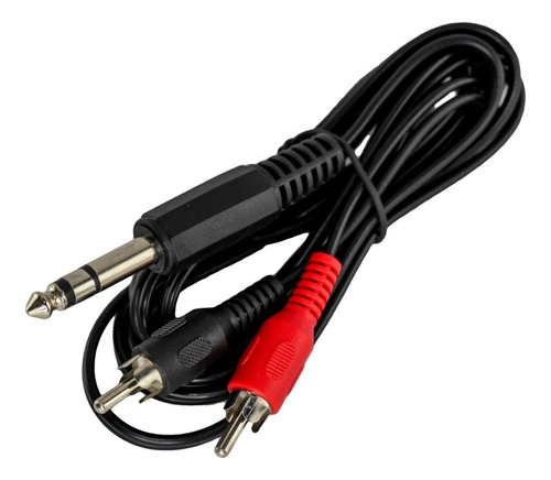 Cable Audio Plug 6.5mm Estereo A 2 Rca 1.80mt