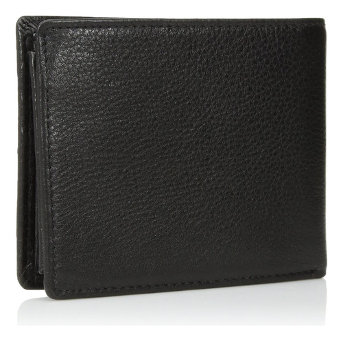Cartera Perry Ellis Portfolio Park Avenue De Piel Negra Para