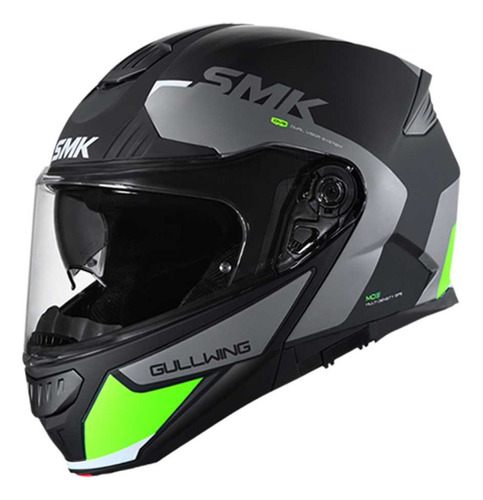 Casco Smk Gullwing Kresto Ma264 Abatible Certificado Moto