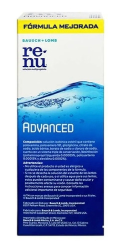 Imagen 3 de 4 de Renu Jumbo 355ml Liquido Lentes Contacto Solución + Estuche