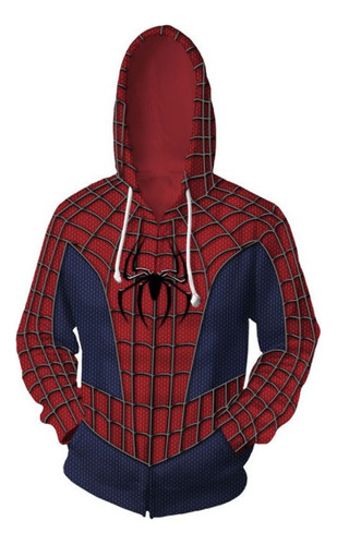Spiderman Impreso En 3d, Cárdigan Con Cremallera De Rol