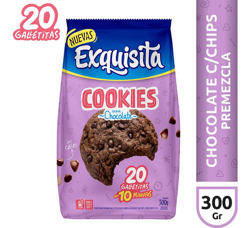 Premezcla Cookies Chocolate Exquisita Con Chips  300g 
