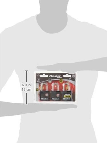 Master Lock Juego De 3 Candados 40mm 311tri Negro
