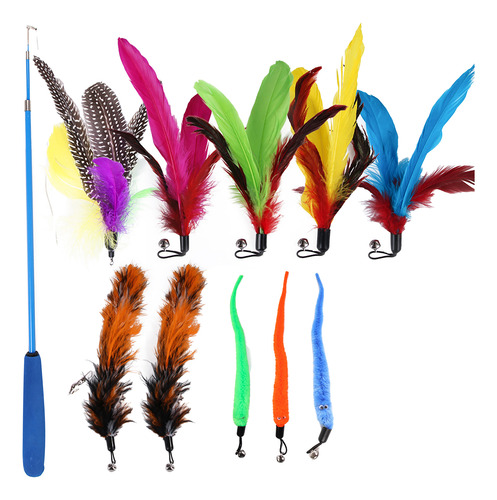 Cat Feather Rod Interactive Feather Teather Teaser Con Forma