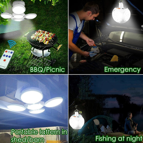 Lámpara Led Solar, Lámpara Camping Colgante Recargable Po