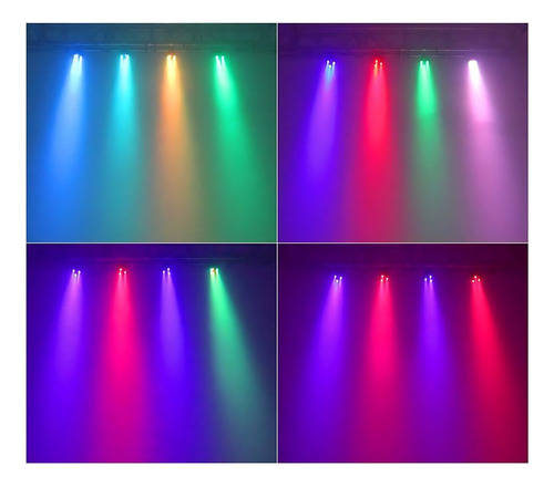 10 Mini Refletor Par Digital Strobo Dmx 12 Led Rgbw 110/220v