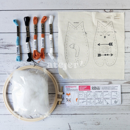 Set De Bordado Completo Borla Con Forma De Muñequito