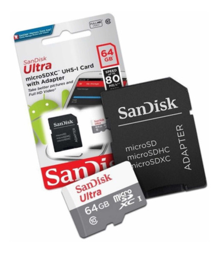Micro Sd Sandisk 64gb Computadora Telefono Memoria
