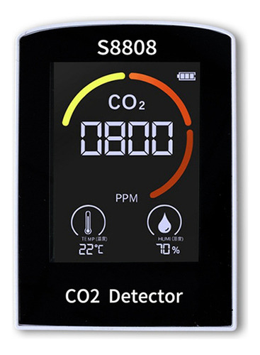 Medidor Digital De Co2 4 En 1, Temperatura De Humedad Y Dióx