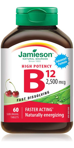 Jamieson Vitamina B12 2,500 Mcg(metilcobalamin), 60 Tabletas