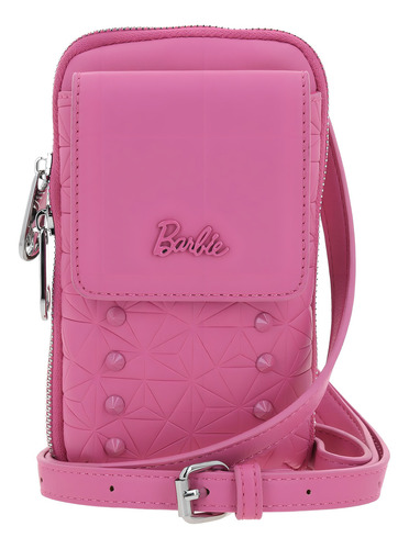 Bolsa Cigarrete Barbie Gorett Hile Br24082-p Color Rosa Correa De Hombro Rosa Diseño De La Tela Lisa