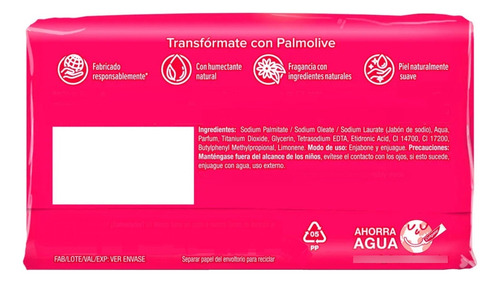 Jabon En Barra Palmolive Naturals Cereza Y Coco 8 De 120 Gr