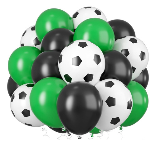 Juego De Globos Estampado Balón De Futbol Para Cumpleaños