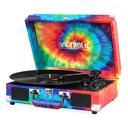 Victrola Vintage - Maleta Bluetooth De 3 Velocidades Tie Dye