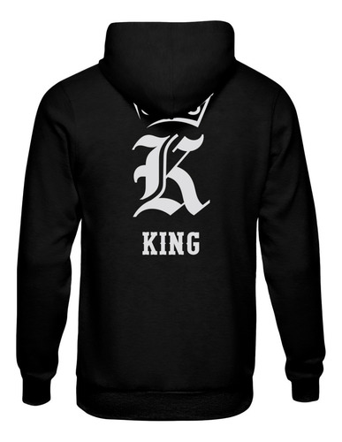 Imagem 2 de 2 de Moletom Algodão Canguru Casal King Queen Tumblr Rei Rainha