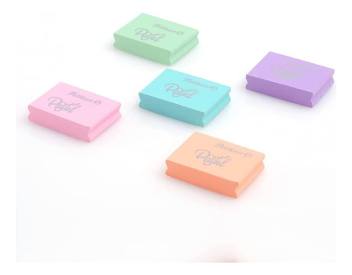 Bote De Gomas De Colores Pastel Pelikan Con 15 Pzs