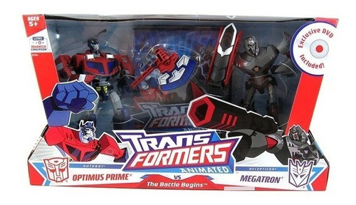 Transformers Animated Batalla Optimus Prime Vs Megatron +dvd