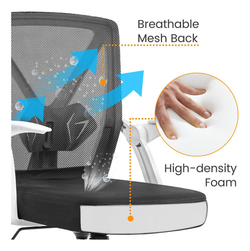 Yaheetech Silla Ergonómica De Oficina De Malla Con Reposab.