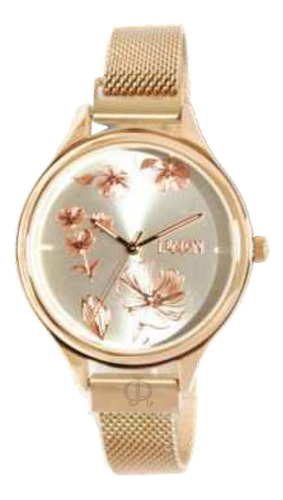 Reloj Mujer Lemon L1575 Malla Imantada Rosé Estampado