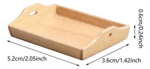 1:12 Modelo De Plato De Cena Para Casa De Marrón Claro